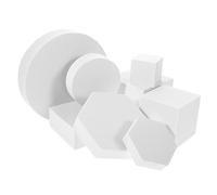 CIYODO Accessori Per Fotografia 8 Pezzi Cubo Geometrico in Schiuma Sfondo Leggero Per Foto Gioielli Cosmetici Trucco Prodotti