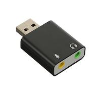 CIYODO Adattatore Audio Usb Esterno Canali Alluminio Con Microfono e Jack Per Cuffie Compatibile Con Laptop e Desktop Per Musica e Giochi
