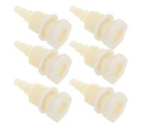 CIYODO Adattatore per Tubo Plastico Bianco 6 Pezzi per Beverino Galline e Connettori Altezza Regolabile per Sistema Acqua Pollaio Igienico