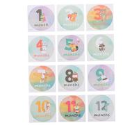 CIYODO Adesivi Mensili per Neonati Schede di Miglia per Adesivi per Mesi Infantili Set di Adesivi per Mesi Neonati Materiale