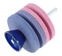 CIYODO Affilatrice Lame Tosaerba Doppio Strato con Testina Abrasiva Industriale Resistente e Multifunzione per Uso Domestico e Professionale Affilacoltelli per Trapano Rasaerba Elettrico