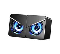 CIYODO Altoparlante Mini USB per Computer Desktop Notebook E Laptop Regolazione Volume Indipendente E Luce Ambientale Colorata Suono Stereo Potente Bassi Forti