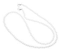 CIYODO Argento Catena 110cm per Ragazze Perle per Borsa | Plastica Decorativa, Facile Installazione, per Clutch e Handbag, Stile Moda per Lavoro e Appuntamenti