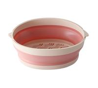 CIYODO Bacinella Pieghevole da Cucina Doppio Strato Resistente al Calore Scolapiatti e Contenitore Multiuso per Frutta e Verdura Colore Rosa