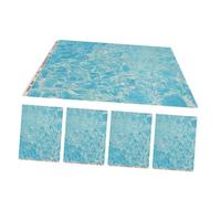 CIYODO Base per Fiume da Tavolo di Sabbia in Plastica Foglio di Fiume Finto Decorazione d'Acqua Artificiale Sfondo per Tavolo di Sabbia Adesivo da Parete Superficie d'Acqua