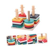 CIYODO Blocchi in Legno Puzzle A Colonna Giocattolo Educativo Per Bambini Per L'apprendimento Precoce Che Sviluppa Capacità Di Pensiero Spaziale E Imaginazione