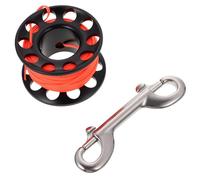 CIYODO Bobina per Immersioni Subacquee in Alluminio Mulinello Anti-Groviglio 15M Nero Bobina per Dita Snorkeling e Immersioni in Grotta Accessorio Subacqueo Resistente e Facile da