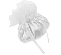 CIYODO Borsa da Sposa Bianca per Matrimonio e Feste Eleganti | Tessuto Semplice, Delicato e Classico, Organizzazione degli Oggetti, per Damigelle e Bambine AI Momenti Speciali
