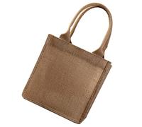 CIYODO Borsa in Juta Riutilizzabile Con Manici Piccoli, Sacco in Iuta Resistente e Traspirante, Borsa Della Spesa Portatile Per Ragazzo Ragazza e Adulti Uso Quotidiano e Feste, Dimensioni 22x15x23 Cm
