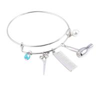CIYODO Bracciale Donna in Lega Pendenti Asciugacapelli, Forbici e Pettine, Stile Elegante e Semplice, Comodo da Indossare, Regalo la Giornata della Mamma