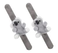CIYODO Braccialetti Schiaffeggiati in Peluche a Forma di Koala Set 2 Pezzi Braccialetti a Scatto per Feste a Tema Animali Decorazioni per Compleanni e Halloween Braccialetto da Polso