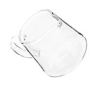 CIYODO Brocca per Panna in Vetro Trasparente Manico 450 Ml Tazza per Latte Espresso Resistente al Calore per Casa e Bar Uso Quotidiano