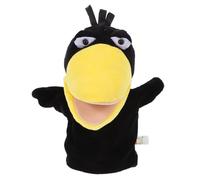 CIYODO Burattino Dito Morbido in Peluche Forma Corvo Marionetta Animale per Raccontare Storie Interattivo per Genitori