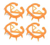 CIYODO Calf Weaning Tool 4 Pezzi in Plastica Arancione, Clip per Naso per Vitelli per Svezzamento di Bovini e Mucche, per Allevatori e Veterinari