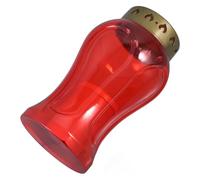 CIYODO Candela Elettrica Decorativa Rossa in Plastica senza Fiamma Torcia da Esterno per Giardino e Patio Luce Votiva LED Ispirata AI Rituali di Chiesa Design Croce e Gesù