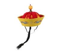 CIYODO Cappello Imperiale con Treccia e Codino Copricapo Hanfu per Cosplay e Spettacoli Teatrali Accessorio per Feste