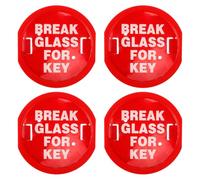 CIYODO Cassetta di Sicurezza Serratura a Chiave da Parete Rossa per Esterni Armadietto Porta Chiavi Antincendio 4 Pezzi Coperchio Frangibile per Emergenze e Gestione Chiavi in Spazi