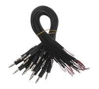 CIYODO Cavo di Riparazione Jack da 35 MM 20 Pezzi Spina Aux Aperta Cavo Audio Connettore Maschio per Cuffie e Microfono Compatibile per Riparazioni e Uso Portatile