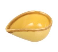 CIYODO Ceramic Mud Mask Holder Small Porcelain Dish For Essential Oils Water Drop Shape Rounded Edges Lightweight Salon Mixing Bowl For Facial Beauty Use