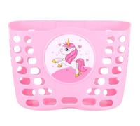 CIYODO Cestino Bici Bambina Rosa con Unicorno Plastica Spessa AntiGraffio Appendibile Manubrio Resistente all Acqua Adatto per Bici e Tricicli
