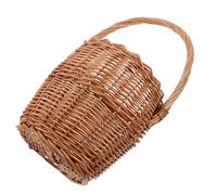 CIYODO Cestino Intrecciato a Mano in Vimini con Manico Grande Portaoggetti e Portafrutta Rustico per Picnic Fiori e Matrimoni Leggero e Resistente per Uso Domestico e Viaggi