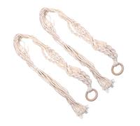 CIYODO Cesto Portavasi in macramè Sospeso da Parete per Giardinaggio 2 Pezzi Realizzato in Cotone Resistente Adatto per Interni Ed Esterni