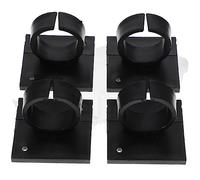 CIYODO Clip Porta Microfono Adesiva 4 Pezzi in Plastico Nero Logo a Grande Area Supporto Espandibile e Forma Speciale per Uso Professionale e Pratico