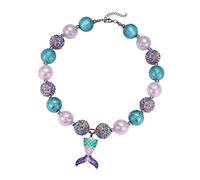 CIYODO Collana Corta Ciondolo A Sirena Per Bambina Perline E Gioiello Colorato Alla Moda Di Compleanno Per Ragazze