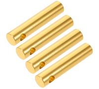 CIYODO Connettore per Staffa per Mobili in Metallo Dorato, Set da 4 Pezzi per Ringhiera in Vetro, Accessori per Collegamento Armadio e Carrello Bar, Tappo Terminale per Asta