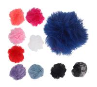 CIYODO Copertura Antivento Pelosa per Microfono a Clip, Set 10 Pezzi in Peluche Resistente Effetto Antivento, Design Piccolo e Delicato per Microfono a Clip