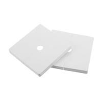 CIYODO Copriforo Quadrato in Plastica Bianco 2 Pezzi per Foro da 12mm con Struttura Staccabile e Doppio Nastro Adesivo per Progetti Fai-da-te e Decorazione Casa