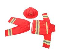 CIYODO Costume Vigile del Abito Resistente con Casco e Pantaloni Accessori per Bambole da Vestiti per Gioco di Ruolo Bambine e Party Tema