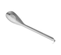 CIYODO Cucchiaio Scolapasta Piccolo in Acciaio Inossidabile Cucchiaio per Cucina e Servizio Utensile Casa per Insalate Frutta e Zuppe Manico Lungo Ergonomico Facile da