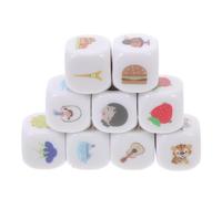 CIYODO Dadi per Raccontare Storie per 9 Pezzi in Acrilico Multifunzionali per Gioco Educativo, Apprendimento Linguistico e Attività Sociali, per Casa, Feste e Giochi da Tavolo