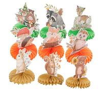 CIYODO Decorazioni per Shower A Tema Bosco Ornamenti Animali del Bosco Centrotavola A Nido d'Ape per Bambine Decorazioni da Tavolo