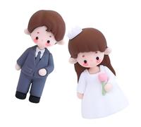 CIYODO Decorazioni per Torte Nuziali Sposi 2 Pezzi in Morbido Materiale Alimentare, Cake Topper 3d Signor e Signora per Anniversari e Feste, Centrotavola Matrimonio Elegante e Ricordo