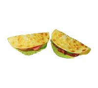 CIYODO di Pancake Finto 2 Pezzi Cibo Artificiale Decorativo Realistico per Esposizione e Fotografia Simulazione Pancake Creativo per Arredamento Casa e Ristorante