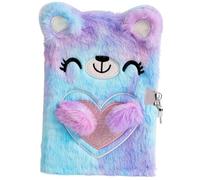 CIYODO Diario Ragazza Cartone Animato Peluche Morbido Taccuino con Lucchetto per Appunti e Memorie Regalo Compleanno Bambine e Studentesse