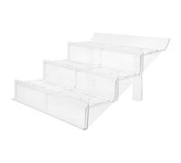 CIYODO Espositore Trasparente per Frutta e Stand per Supermercati Scaffale Plastica Trasparente per Negozi Al Dettaglio e Ristoranti Design Gradini per Visibilità Ottimale