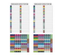 CIYODO Etichette Riutilizzabili per Pannelli Interruttori Impermeabili Numeri Autoadesivi, Set da 8 per Scatole Elettriche e Quadri di Distribuzione, Adesivi per Catalogo