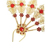 CIYODO Fermaglio per Capelli Foglia Dorata in Metallo con Strass Forcina Elegante per Acconciature Hanfu Accessorio Leggero e Artistico per Viaggi e Abiti Tradizionali