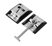 CIYODO Fermo Porta in Acciaio Inox per Camper e Rimorchi Gancio t Resistente Struttura in Metallo Anti-ruggine Chiusura Sicura per Porte d Ingresso e Furgoni