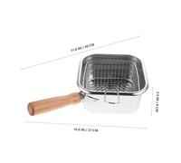 CIYODO Friggitrice Portatile in Acciaio con Pentola Multifunzionale per per Frittura di Pollo e Patatine Compatta e Leggera per Picnic e Cucine Piccole