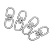 CIYODO Ganci Girevoli per Altalena in Acciaio Inox 304 M6 Set 4 Pezzi Doppio Occhiello e Rotazione 360° Ferramenta per Sospensione Amache da Veranda e Uso Esterno