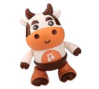 CIYODO Giocattolo Elettrico a Forma Di Vitello Musicale Che Cammina Per Bambini Luci Colorate e Suoni Divertenti, Stimola Gattonamento e Lo Sviluppo Uditivo, Come Gioco Didattico e Regalo Natalizio