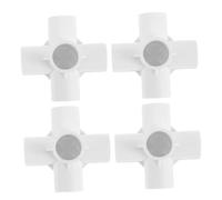 CIYODO Giunto in PVC a 5 Vie 4 Pezzi, Raccordo e Connettore per Tubo Flessibile Resistente Ai Raggi UV, Accessorio per Irrigazione e Tubi Acqua Domestici