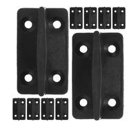 CIYODO Guida a Pavimento per Porta Scorrevole in Plastica Nera Set da 10 Pezzi Staffa Posizionatore per Porte da Fienile e Armadi, Movimento Fluido e Installazione Rapida per Uso Interno