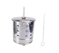 CIYODO Inceneritore a Barile in Acciaio Inossidabile Portatile Piccolo Fori di Ventilazione e Pinza per Uso Domestico e Bruciatura Carta e Foglie