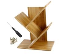 CIYODO Libreria Ad Albero in Legno A 3 Strati Libreria Da Tavolo Piccola Scaffale Di Stoccaggio Moda Estanteria Per Libri Decorazioni Riviste Cd