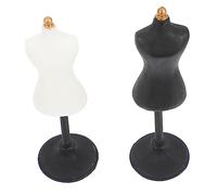 CIYODO Manichino Femminile Mini in Resina Supporto Per Vestiti Per Bambole Espositore Con Base Piccolo Accessorio Casa